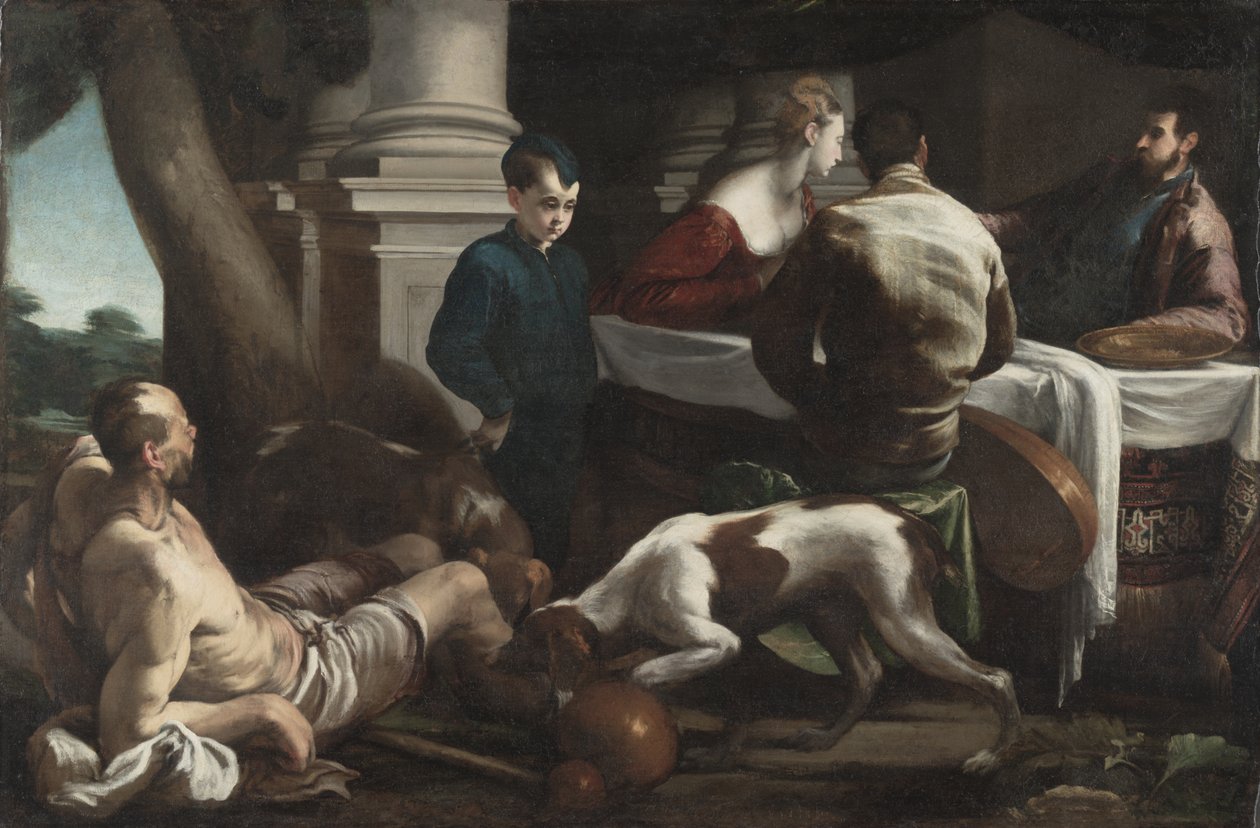 Lazarus und der reiche Mann, ca. 1550 von Jacopo Bassano