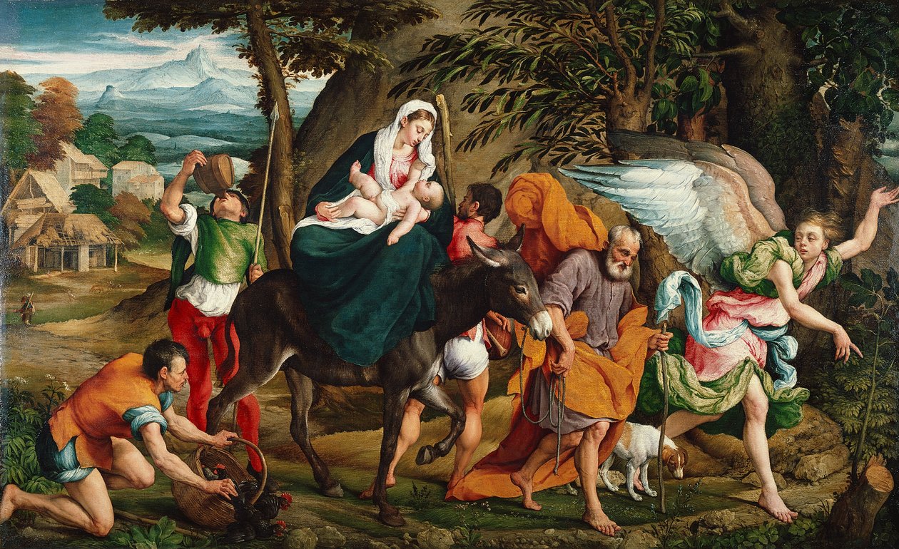 Die Flucht nach Ägypten, ca. 1544-45 von Jacopo (1510 92) Bassano