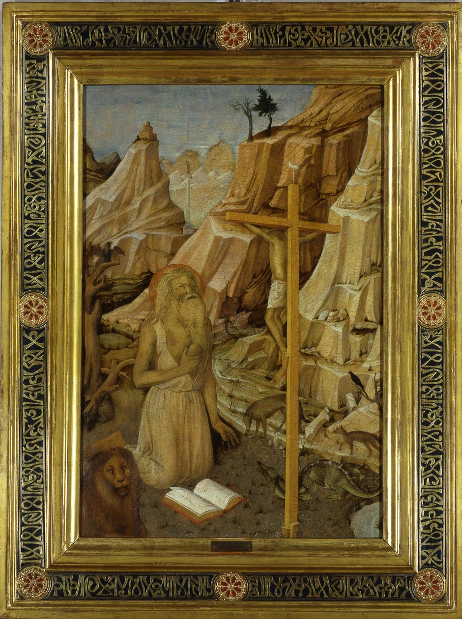 Der reuige Heilige Hieronymus in der Wüste, 1450 von Jacopo Bellini