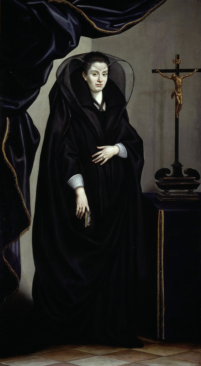 Porträt einer Adligen in Trauerkleidung, ca. 1600 von Jacopo Chimenti