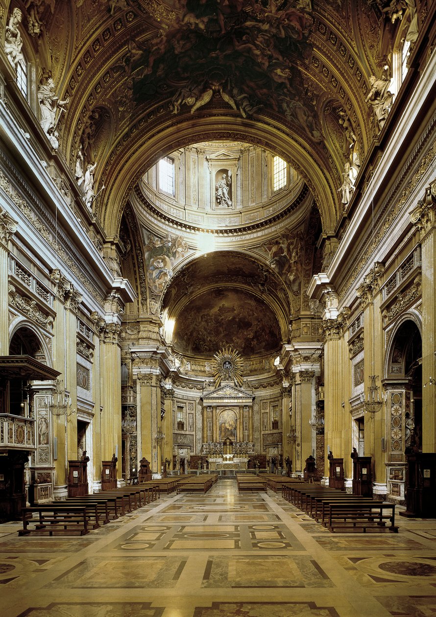 Innenansicht der Chiesa del Gesu, erbaut 1568-75 von Jacopo Vignola