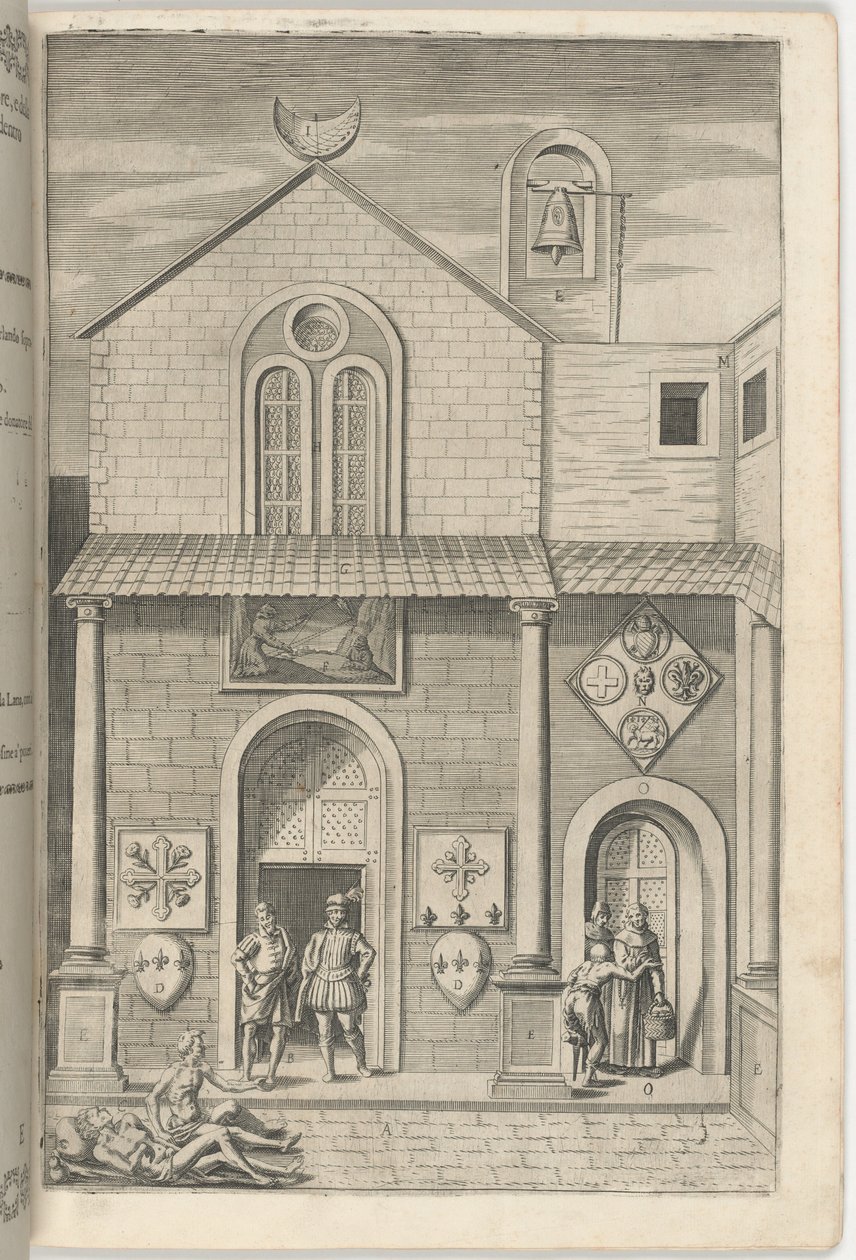 Fassade der kleinen Kirche [Platte E] von Jacopo Ligozzi