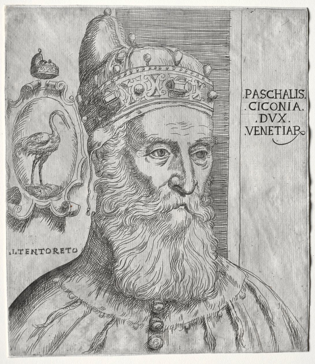 Porträt von Pasquale Cicogna, Doge von Venedig von Jacopo Palma il Giovane