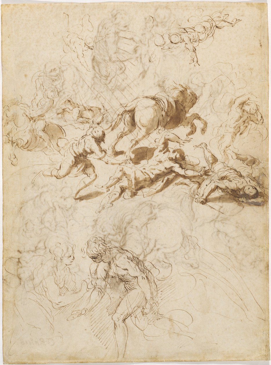 Die Bekehrung des Heiligen Paulus; Adam und Eva von Jacopo Palma il Giovane