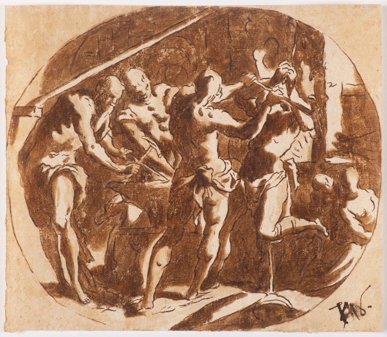 Hephaistos an der Schmiede von Jacopo Palma il Giovane the Younger