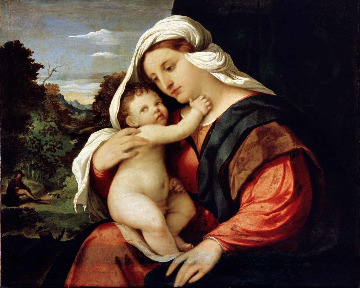 Jungfrau und Kind, 1515-1516 von Jacopo Palma il Vecchio