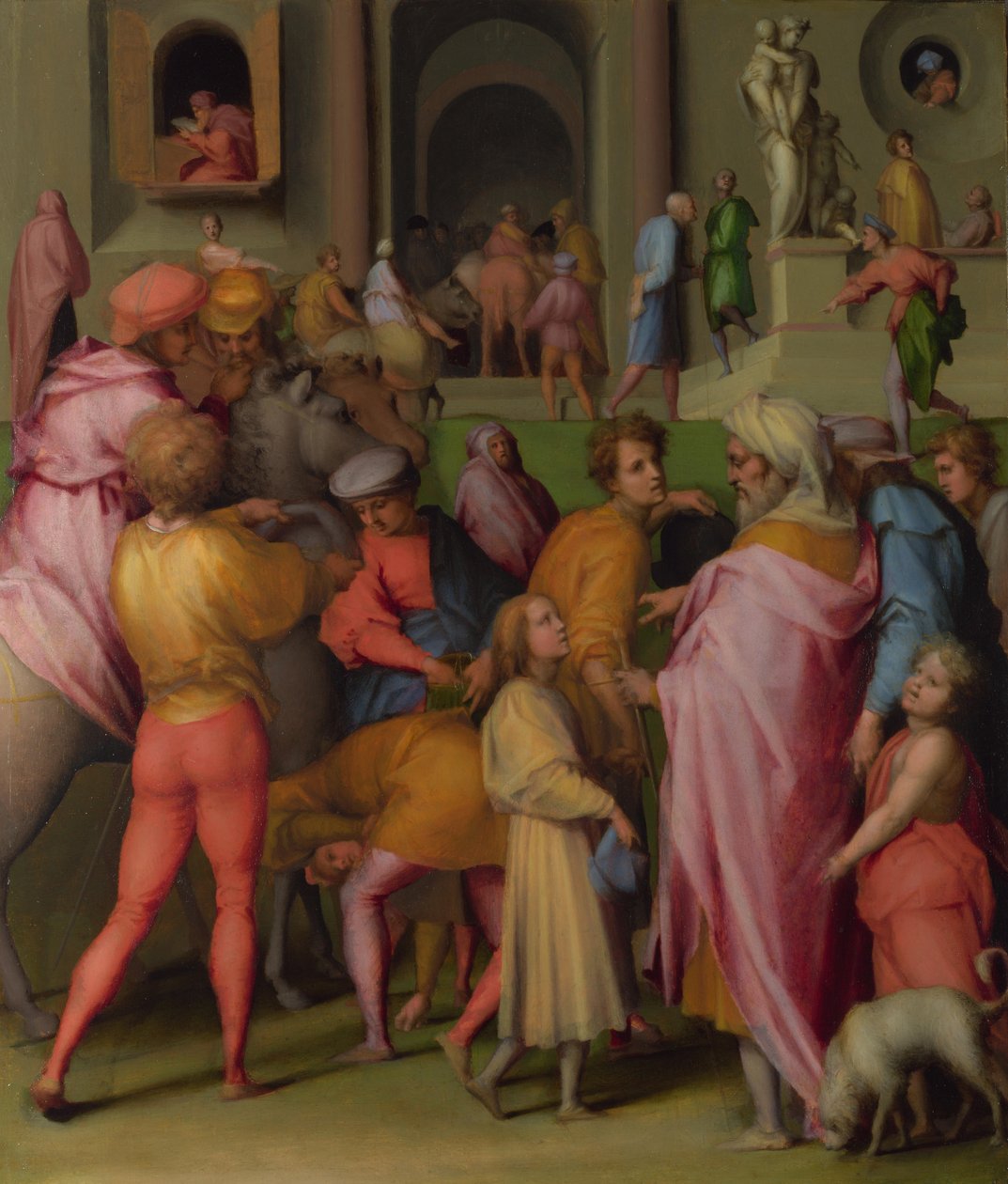 Joseph wird an Potiphar verkauft aus Szenen aus der Geschichte von Joseph, ca. 1515 von Jacopo Pontormo