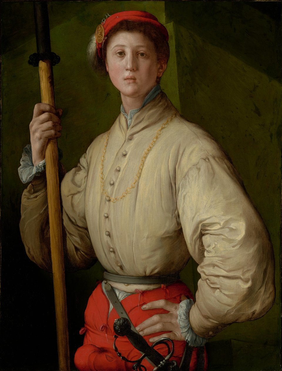 Porträt eines Hellebardenträgers (Francesco Guardi?) von Jacopo Pontormo