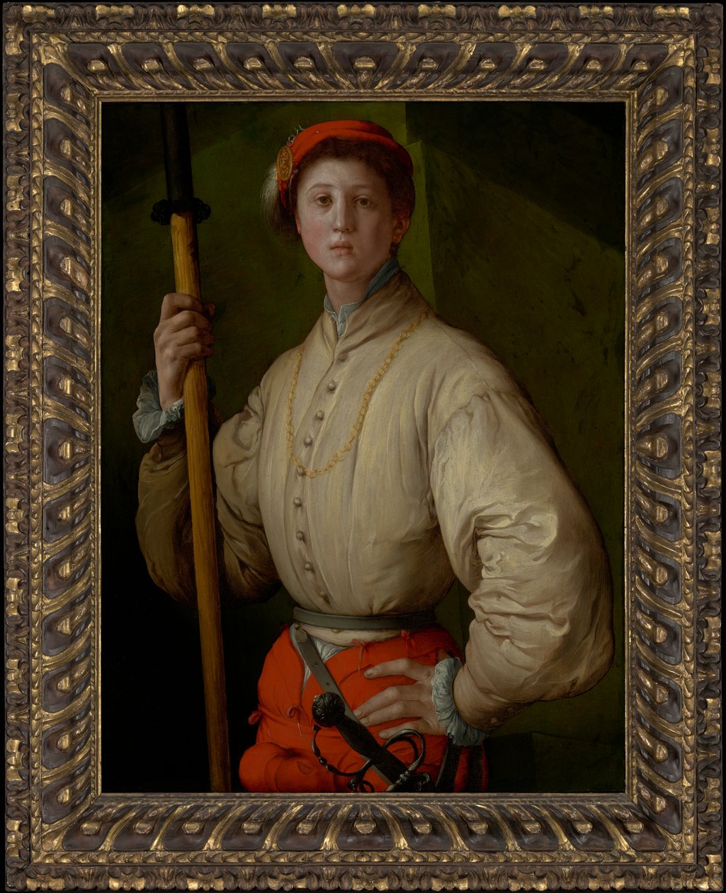 Porträt eines Hellebardenträgers (Francesco Guardi?) von Jacopo Pontormo