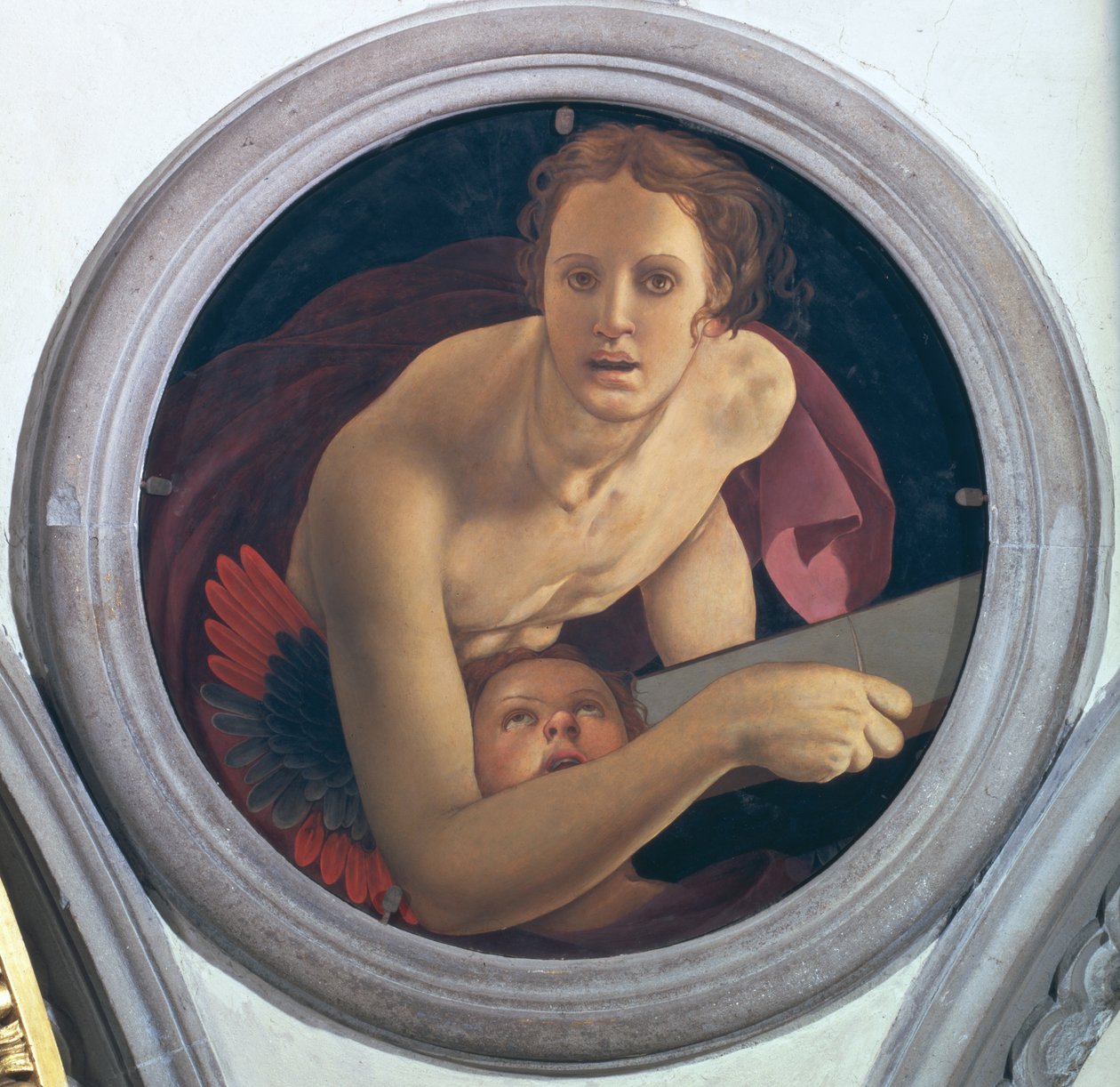 St. Matthäus, Tondo von der Kuppel der Evangelisten, 1528 von Jacopo Pontormo