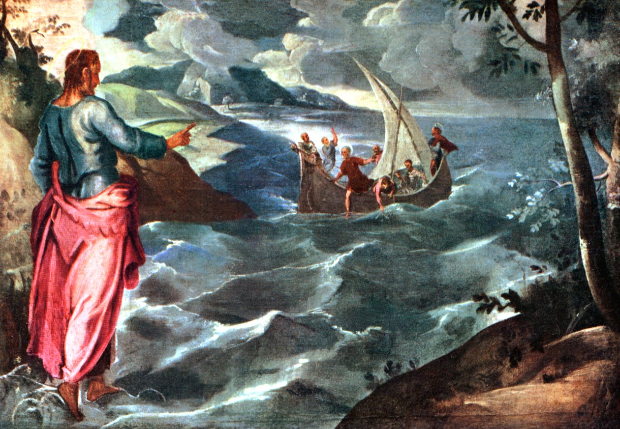 Christus am See Genezareth, ca. 1575-1580, 1925 von Jacopo Robusti Tintoretto