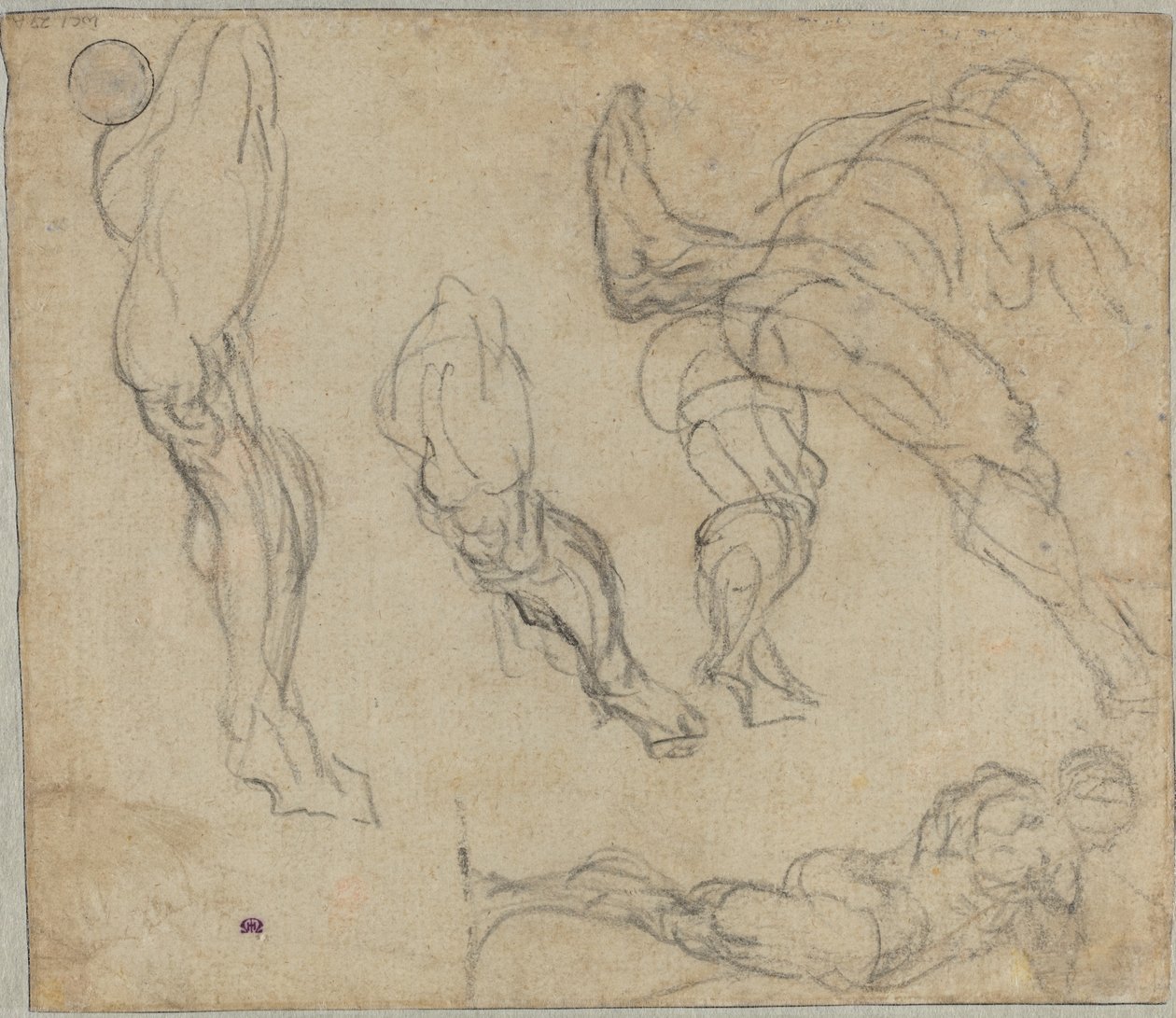 Figuren und Beine, 1575-80 von Jacopo Robusti Tintoretto