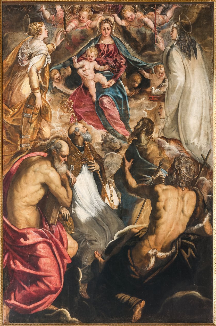 Madonna mit Jesuskind und Heiligen von Jacopo Robusti Tintoretto