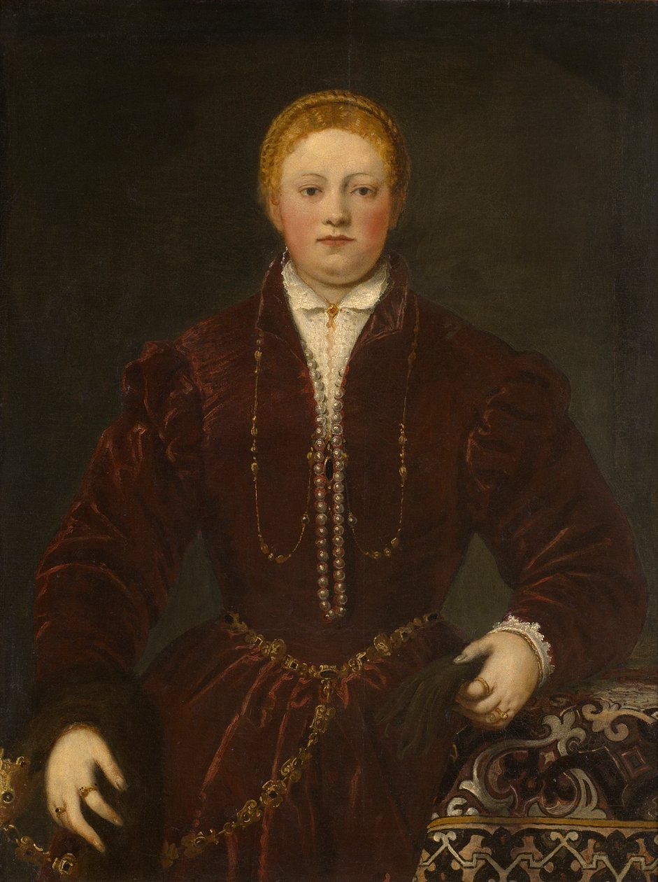 Porträt einer jungen Dame, ca. 1555 von Jacopo Robusti Tintoretto