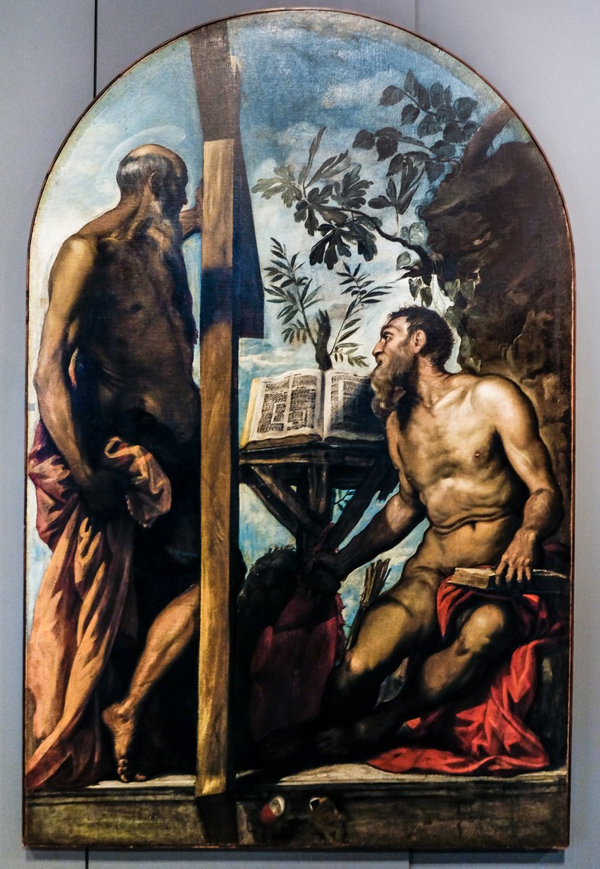 Heiliger Andreas und Heiliger Hieronymus, um 1551-52 von Jacopo Robusti Tintoretto