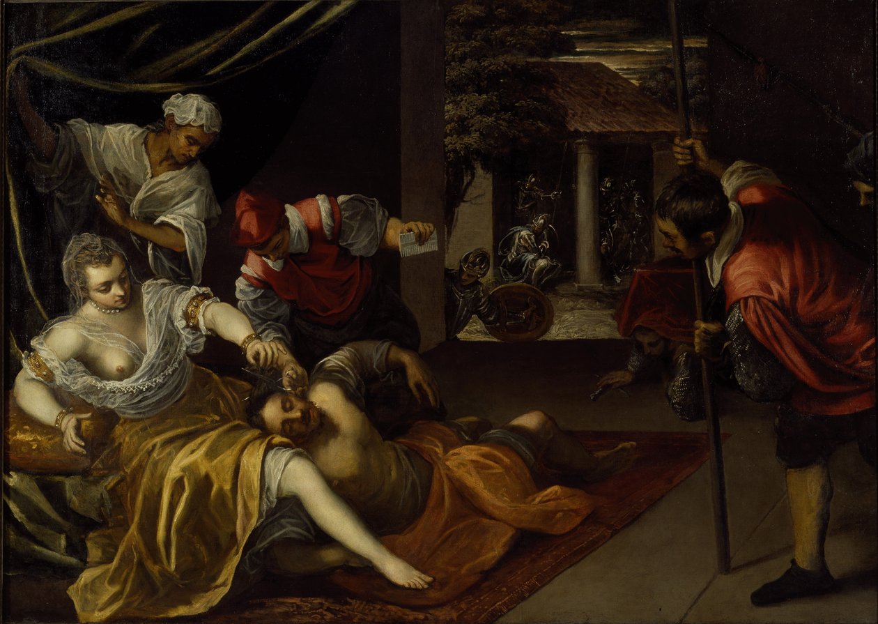 Samson und Delilah von Jacopo Robusti Tintoretto