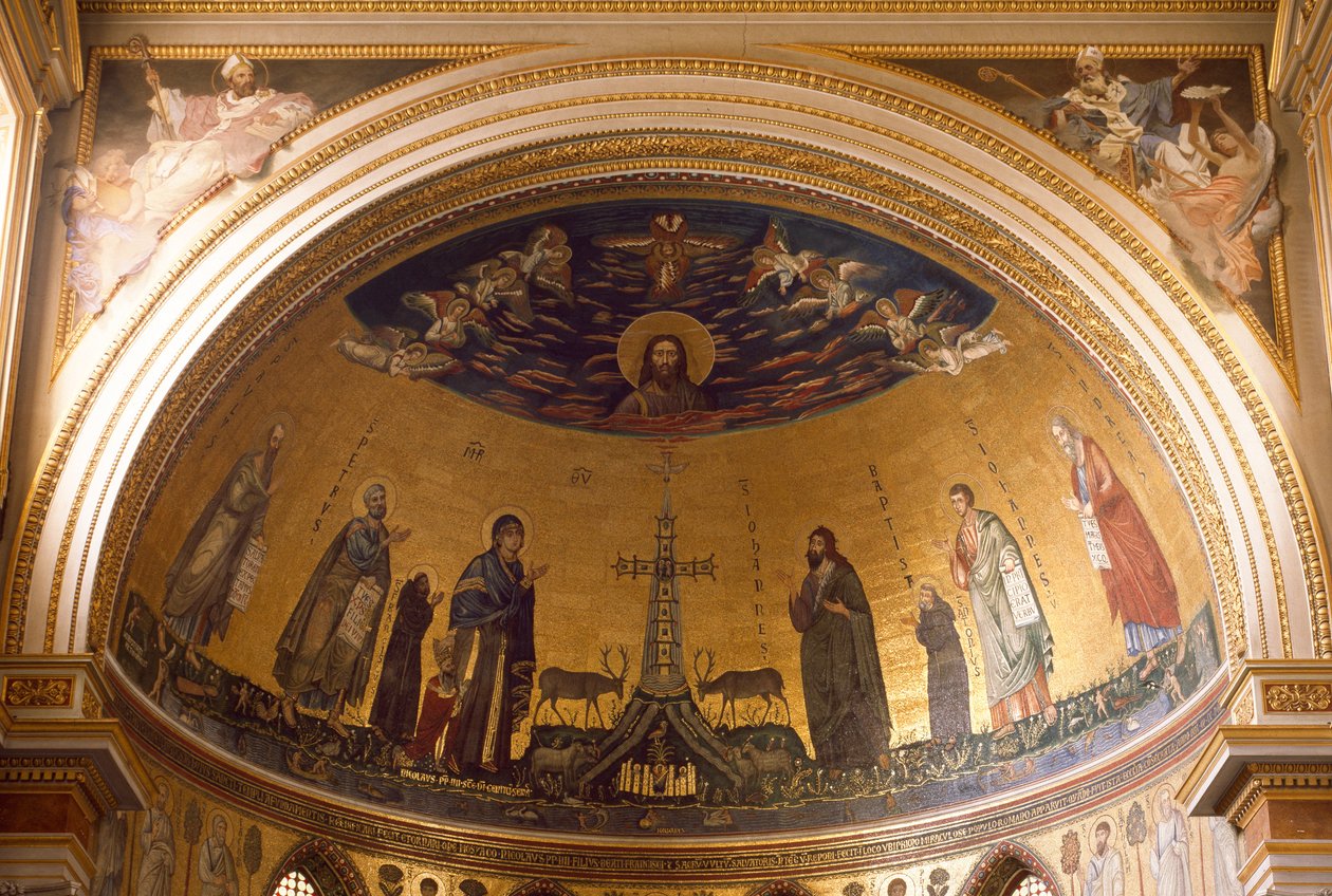 Innenansicht der Apsis der Basilika St. Johannes (San Giovanni in Laterano) von Jacopo Torriti