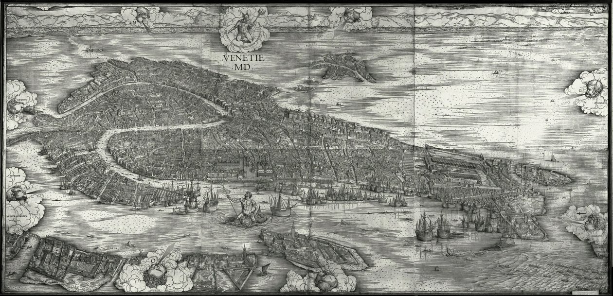 Canale Grande, Karte von Venedig von Jacopo de