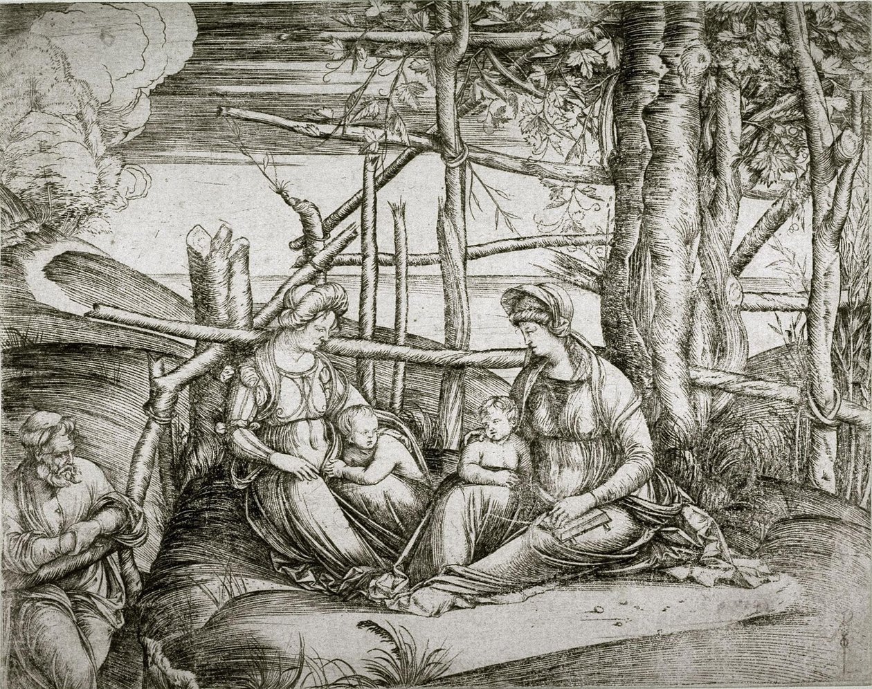 Die Heilige Familie mit der Heiligen Elisabeth von Jacopo de