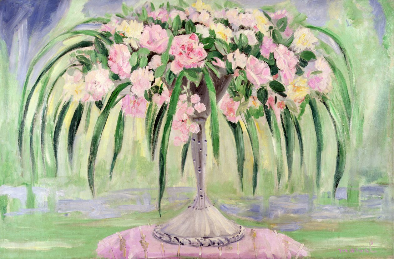 Rosen in einer Jugendstilvase von Jacqueline Marval