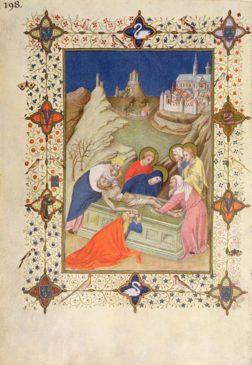 MS 66060-66061 Stunden des Kreuzes: Komplet, Die Grablegung von Jacquemart de Hesdin