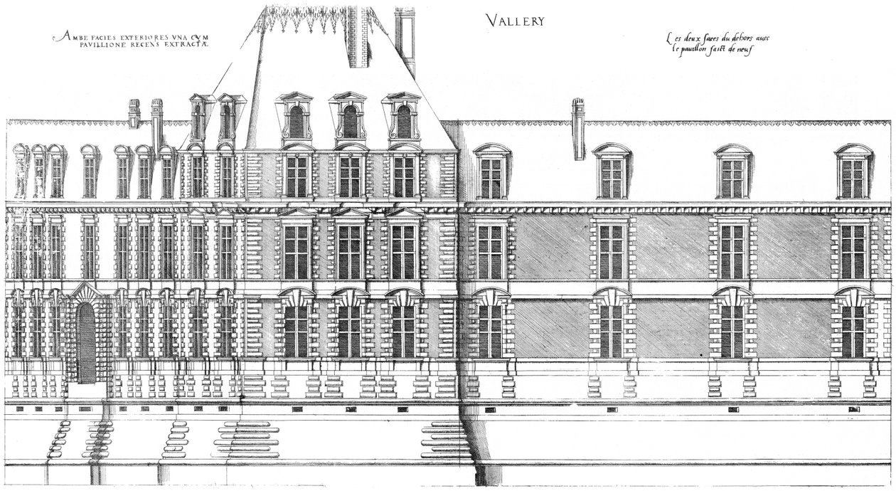 Gravur aus Le premier volume des plus excellents Bastiments de France von Jacques I Androuet du Cerceau