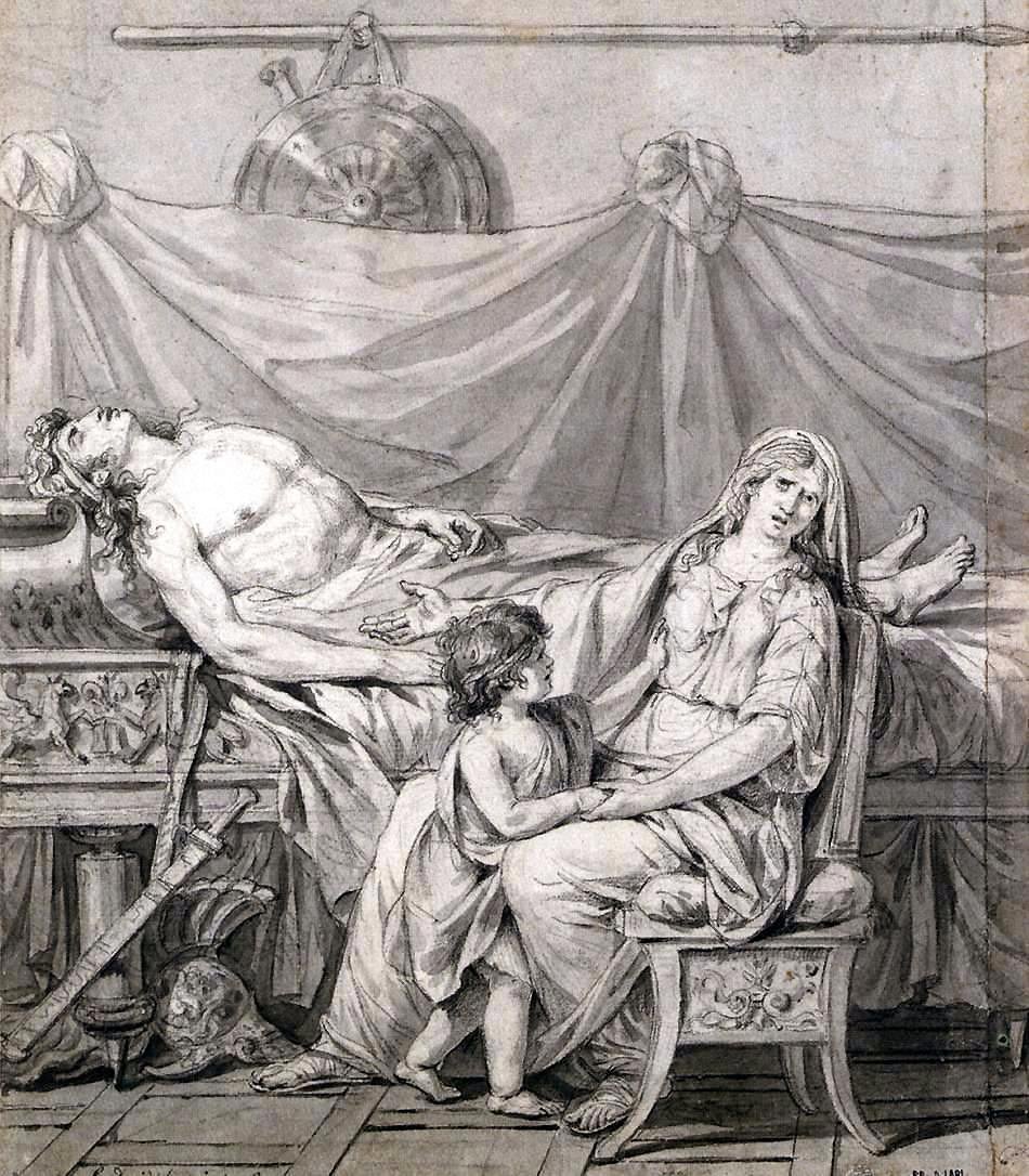 Die Trauer der Andromache von Jacques Louis David