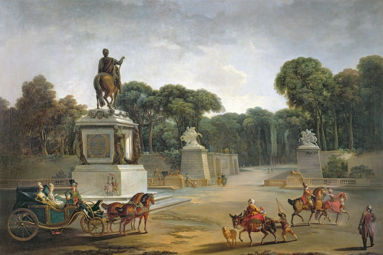 Der Eingang zu den Tuilerien vom Place Louis XV in Paris, ca. 1775 von Jacques Philippe Joseph de Saint Quentin