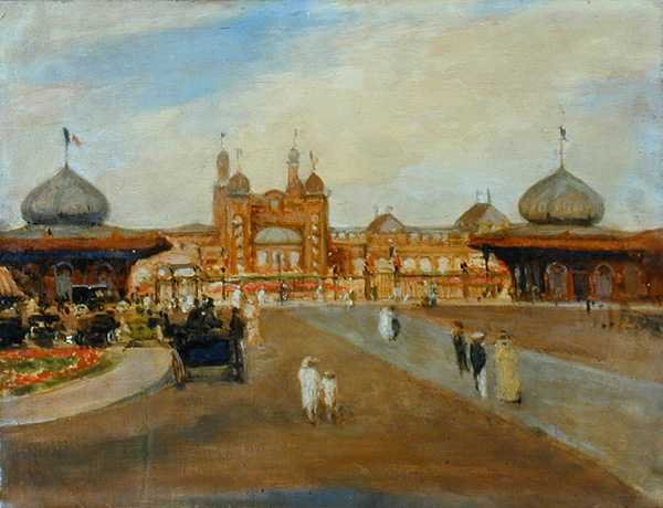 Elegante Figuren auf der Franco-British Ausstellung von 1902 von Jacques Emile Blanche