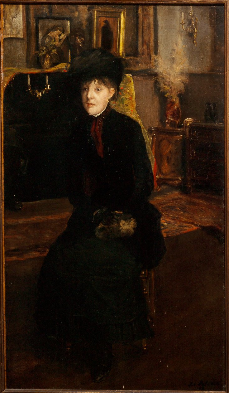 Porträt von Mary Cassat (1845-1926), Malerin von Jacques Emile Blanche