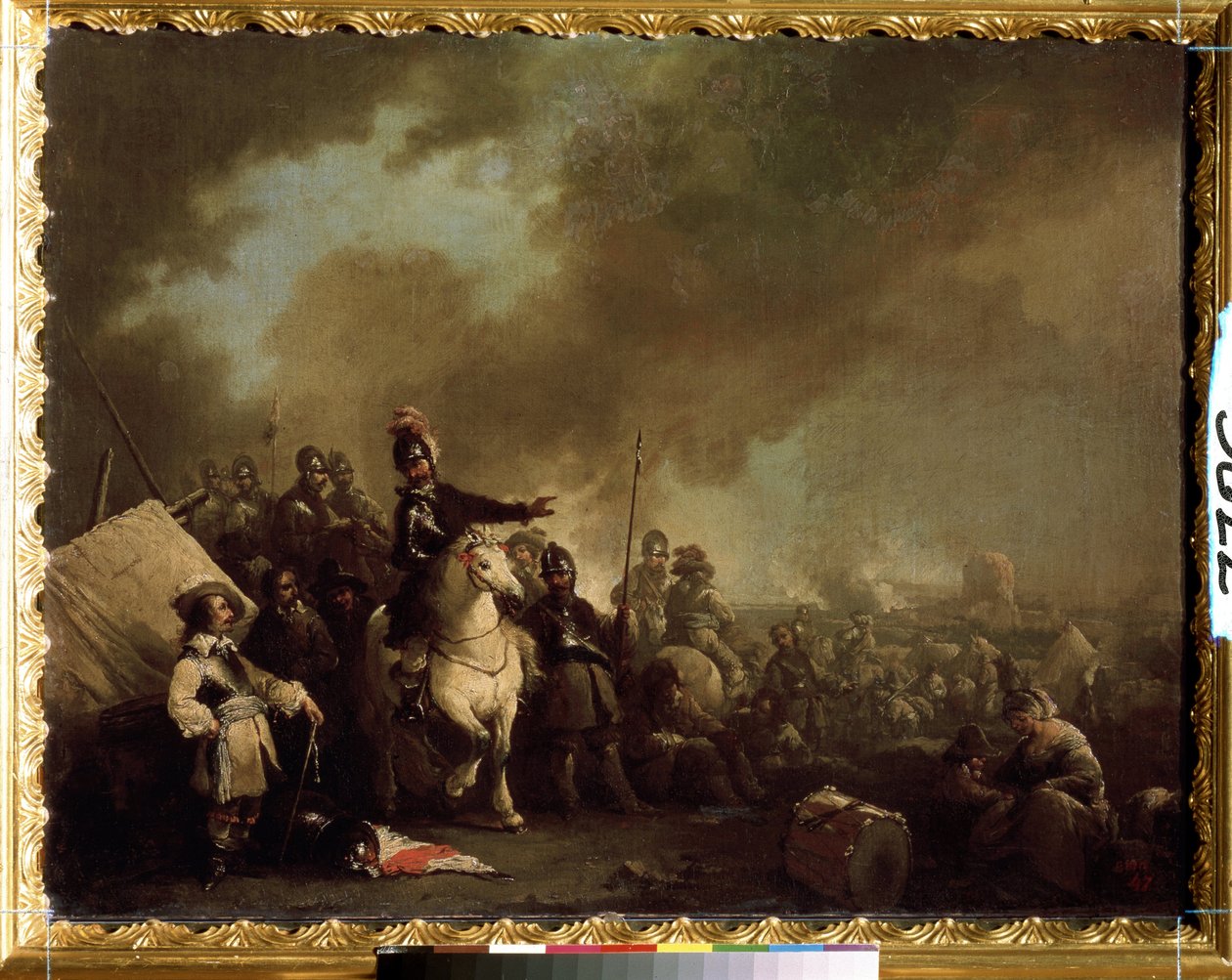Das Militärlager während der Belagerung von Jacques Courtois
