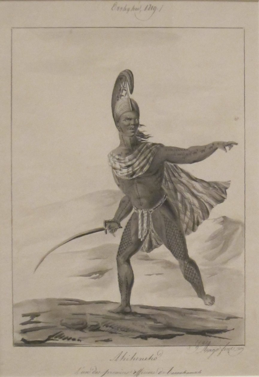 Aniheneho. Einer der ersten Offiziere von Tahmahamah von Jacques Arago