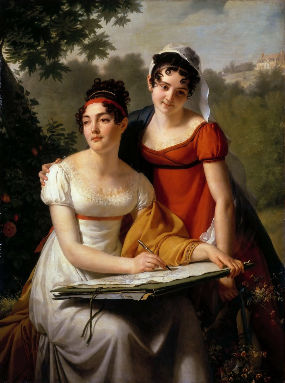 Porträts von Mesdemoiselles Duval, erstes Viertel des 19. Jahrhunderts von Jacques Augustin Catherine Pajou