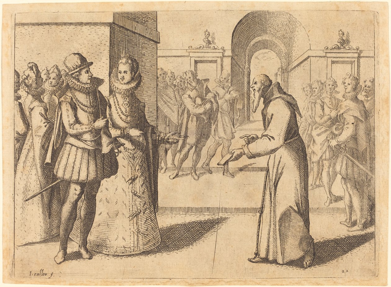 Ein Kapuziner bringt den Dank des Königs von Bayern von Jacques Callot