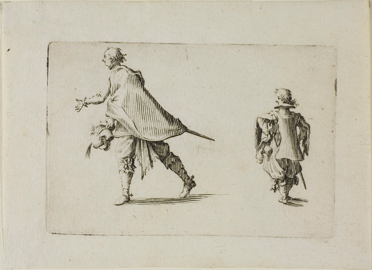 Ein Gentleman und sein Page, aus Die Launen von Jacques Callot