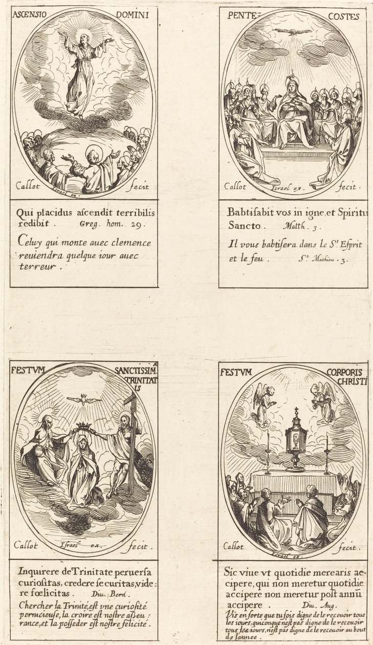 Himmelfahrt, Pfingsten, Dreifaltigkeit, Fronleichnam von Jacques Callot