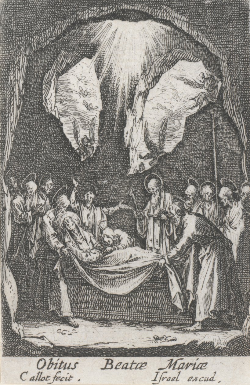 Begräbnis der Jungfrau, Nr. 12 aus Das Leben der Jungfrau von Jacques Callot