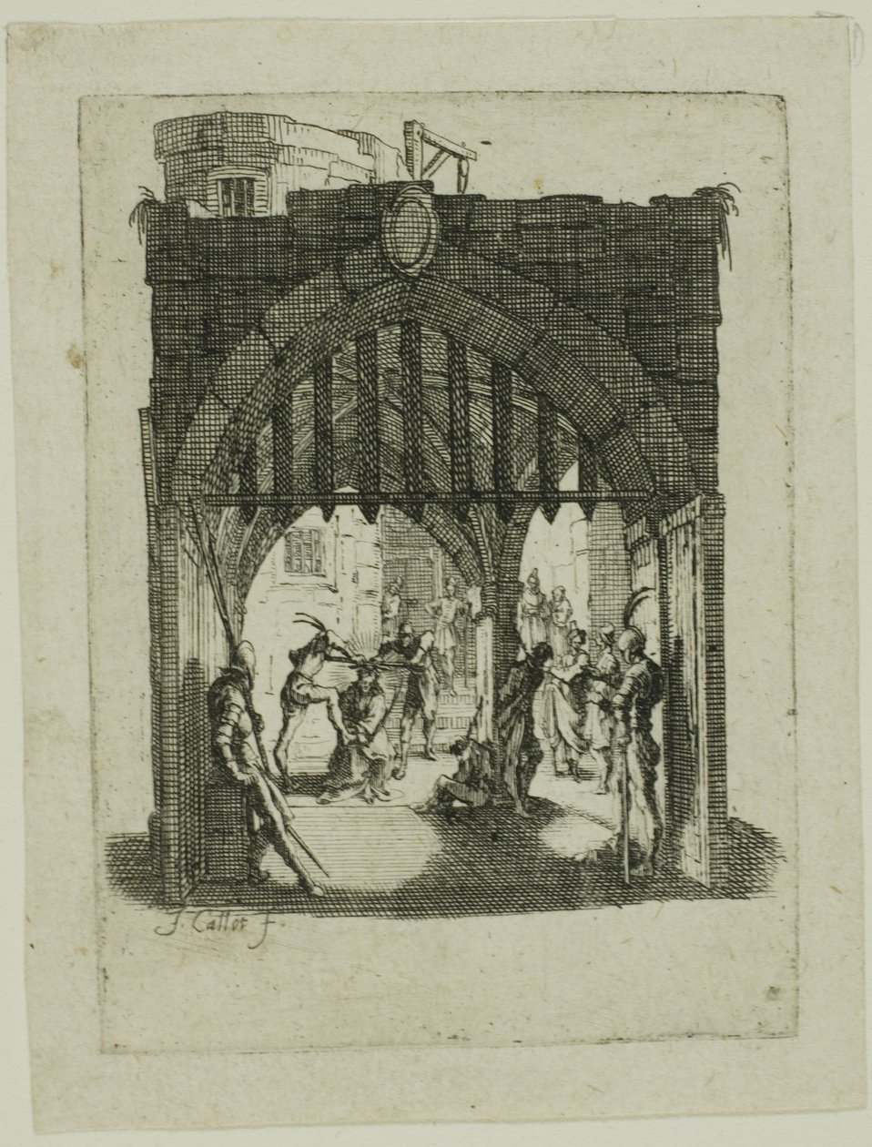 Christus mit Dornenkrone, aus Die Kleine Passion von Jacques Callot