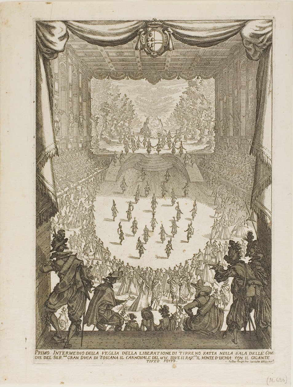 Erstes Intermezzo der Veglia der „Befreiung von Tyrsenus und Arnea" von Jacques Callot
