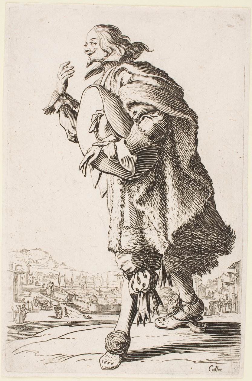 Verbeugender Herr, aus der Serie „Der Adel von Lothringen“ von Jacques Callot
