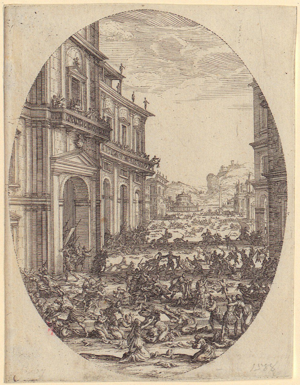 Kleiner Hafen, Blatt 4 der Folge „Die vier Landschaften“ von Jacques Callot