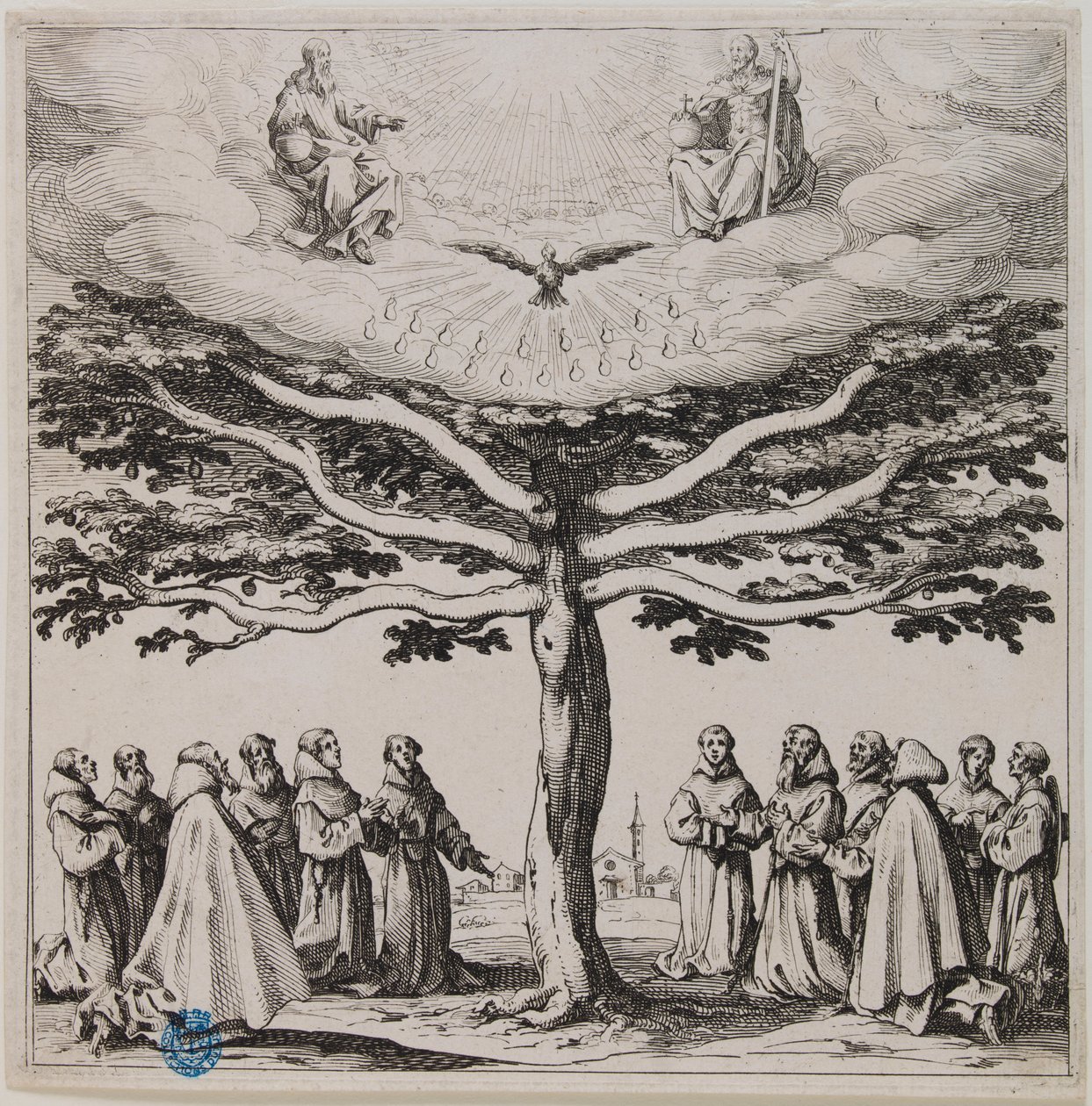 Der Baum des Heiligen Franziskus (Lieure 303, Meaume 145) von Jacques Callot