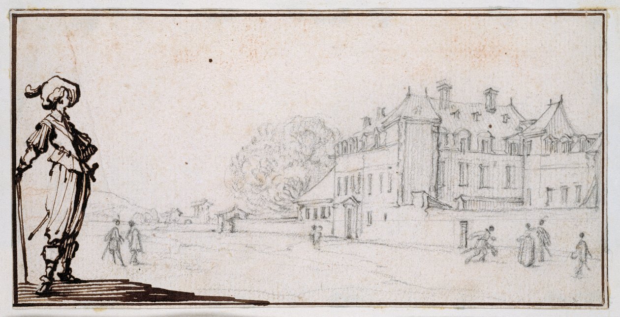 La Romaine, das Eigentum von Claude Deruet von Jacques Callot