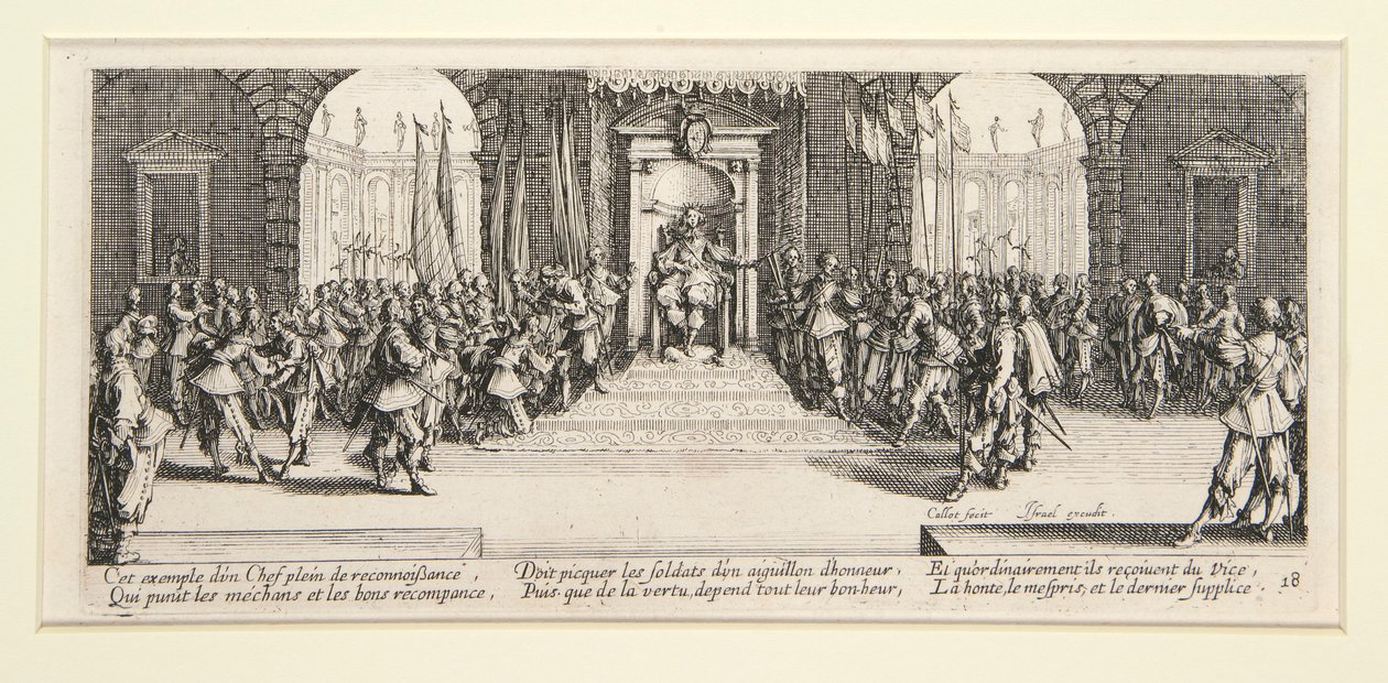 Die Elenden und die Leiden des Krieges - Satz von 18 Radierungen von Jacques Callot
