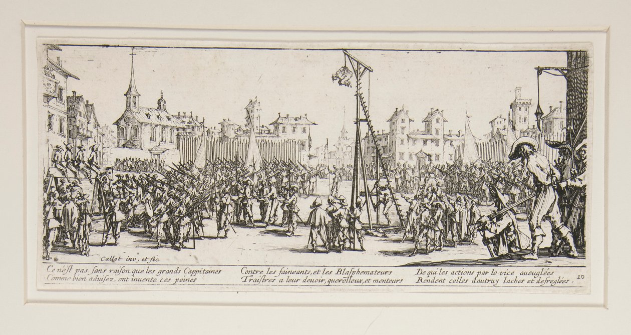 Die großen Elendnisse des Krieges: Nr. 10 - L von Jacques Callot