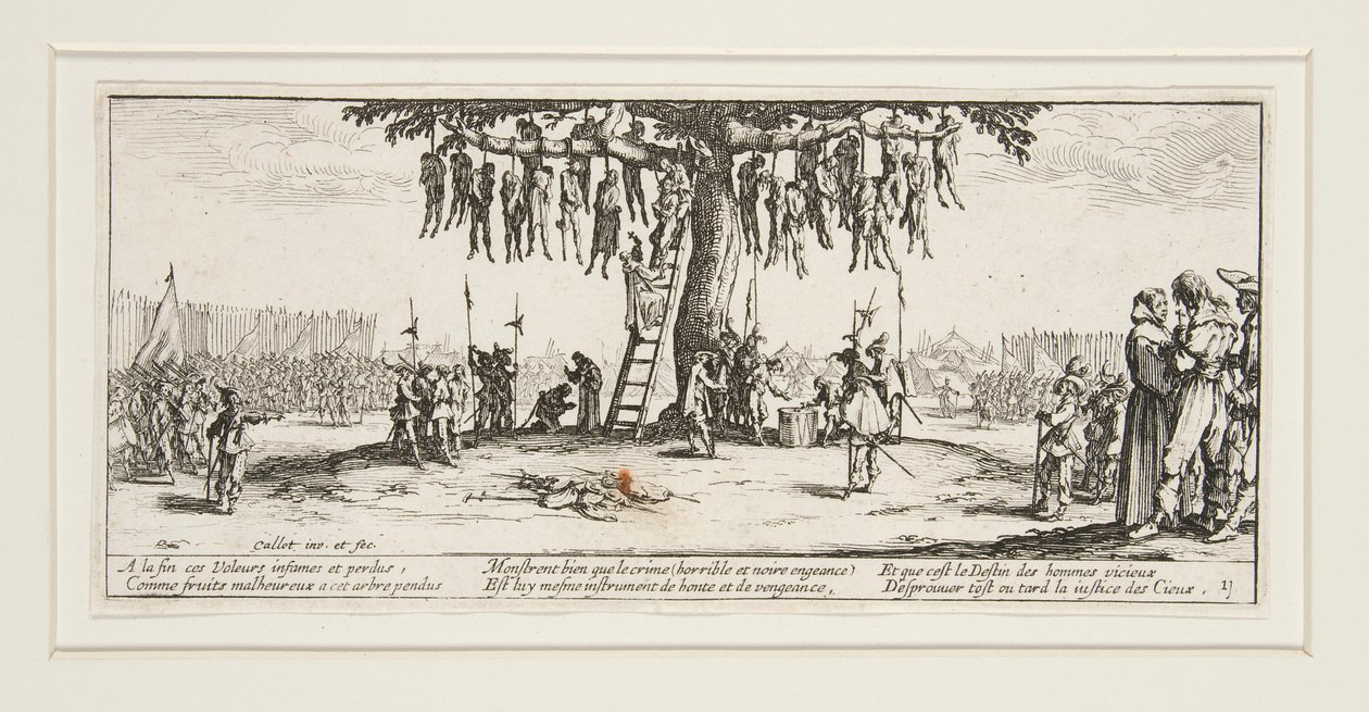 Die großen Elenden des Krieges: Nr. 11 - Der Galgen von Jacques Callot