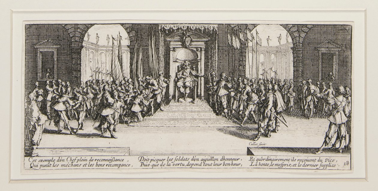 Die großen Elenden des Krieges: Nr. 18 - Verteilung der Belohnungen von Jacques Callot