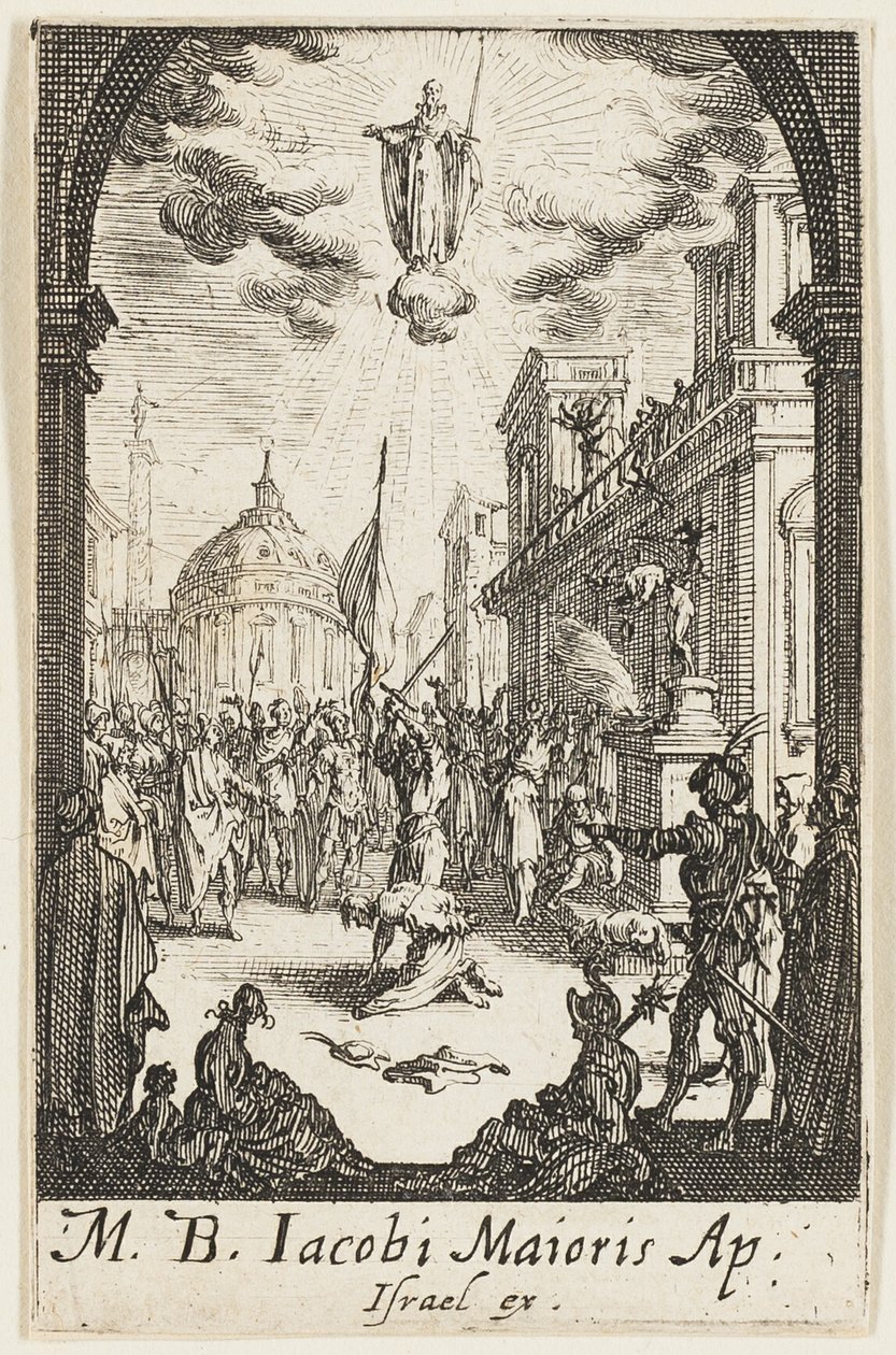 Martyrium des Heiligen Johannes, der Ältere, Platte vier aus Die Martyrien der Apostel von Jacques Callot