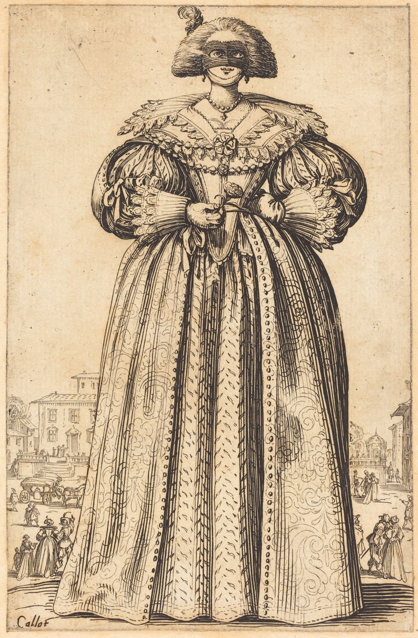 Maskierte Edeldame von Jacques Callot