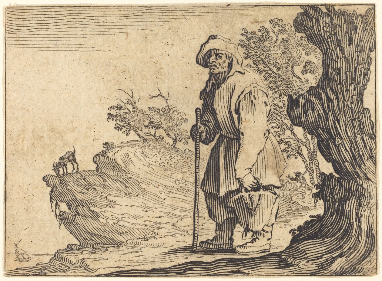 Bauer mit Sack von Jacques Callot